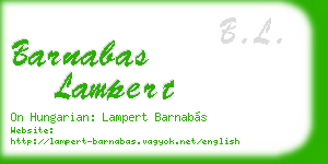 barnabas lampert business card